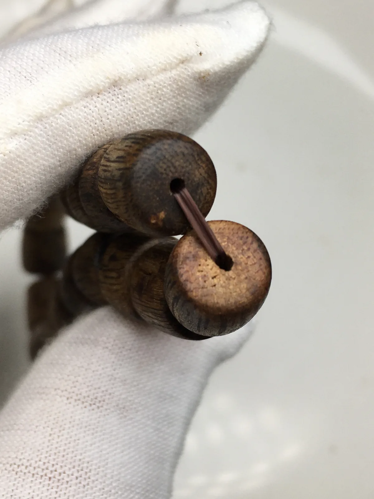 Agarwood Barrel Bead Bracelet I — real photo 17