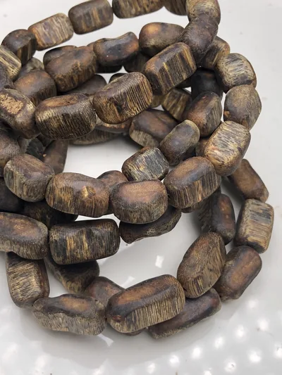 Agarwood Cube Bead Multi-Wrap Bracelet I