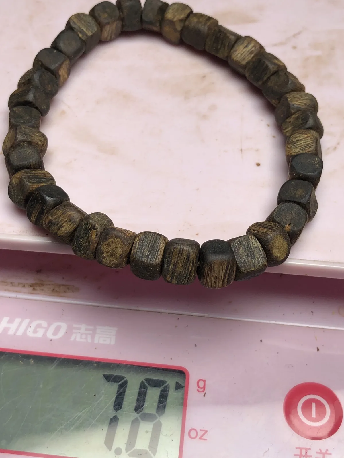 Agarwood Cube Bead Multi-Wrap Bracelet I — real photo 21