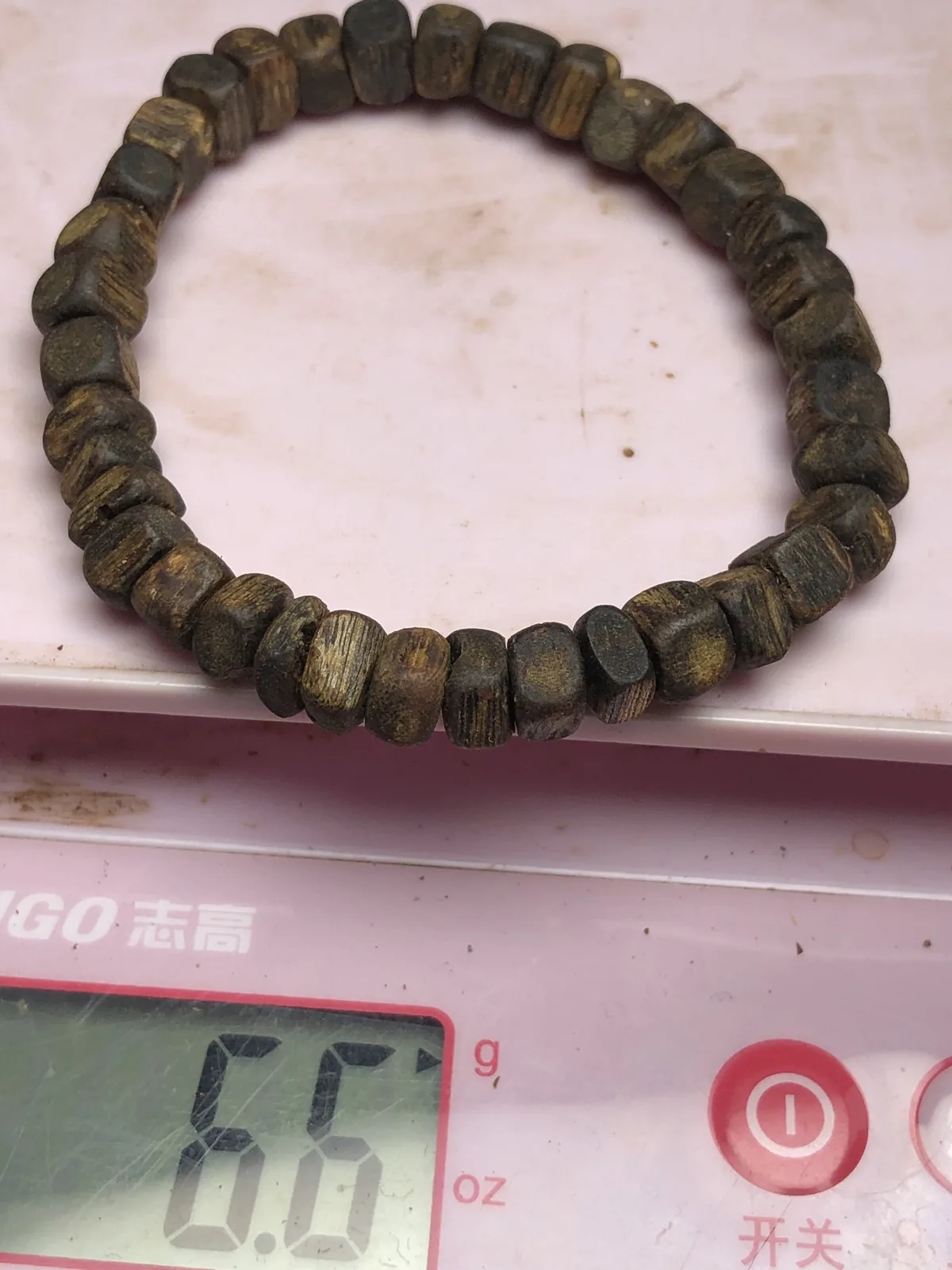 Agarwood Cube Bead Multi-Wrap Bracelet I — real photo 23