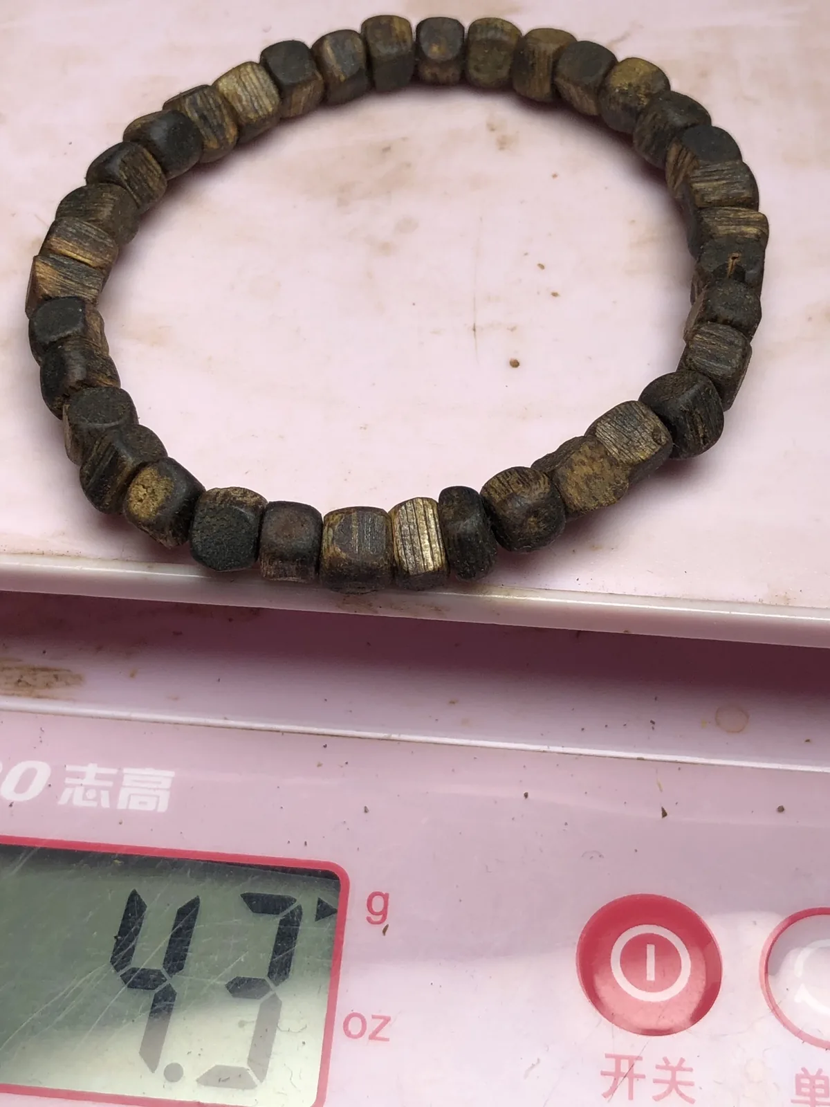 Agarwood Cube Bead Multi-Wrap Bracelet I — real photo 25