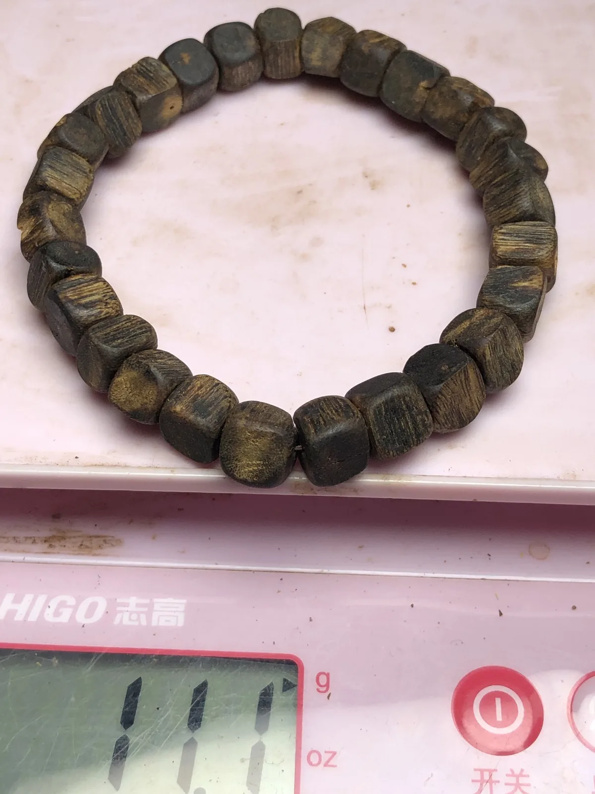 Agarwood Cube Bead Multi-Wrap Bracelet I — real photo 27