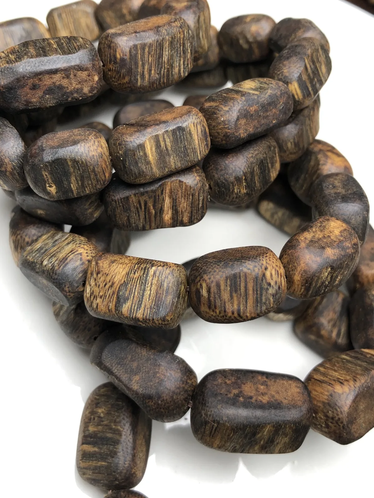 Agarwood Cube Bead Multi-Wrap Bracelet VI — photo 3 of 9