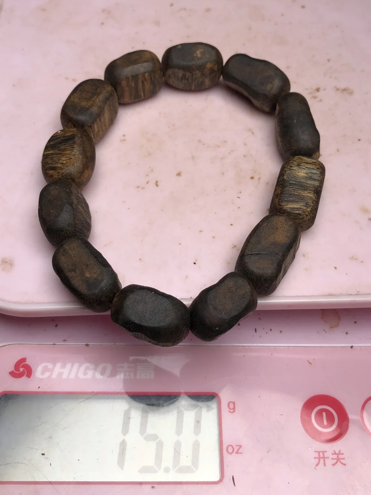 Agarwood Cube Bead Multi-Wrap Bracelet VI — photo 5 of 9