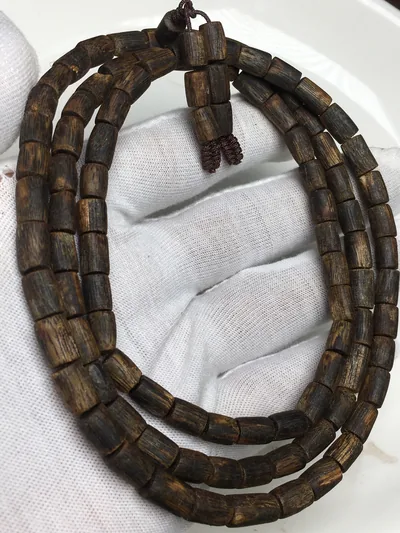 Agarwood Cube Bead Multi-Wrap Bracelet XI