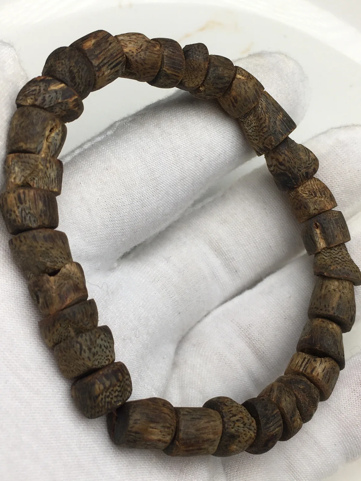 Agarwood Cube Bead Bracelet I, real photo