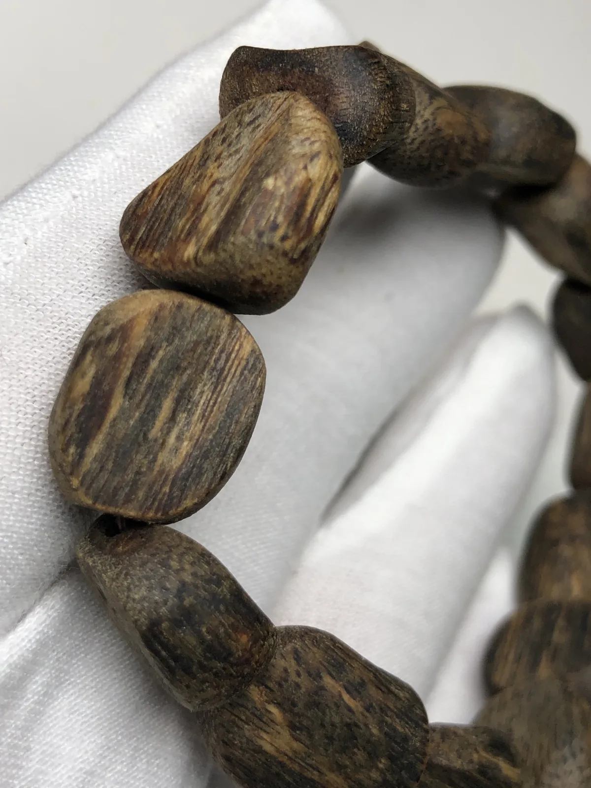 Agarwood Cube Bead Bracelet III, second view