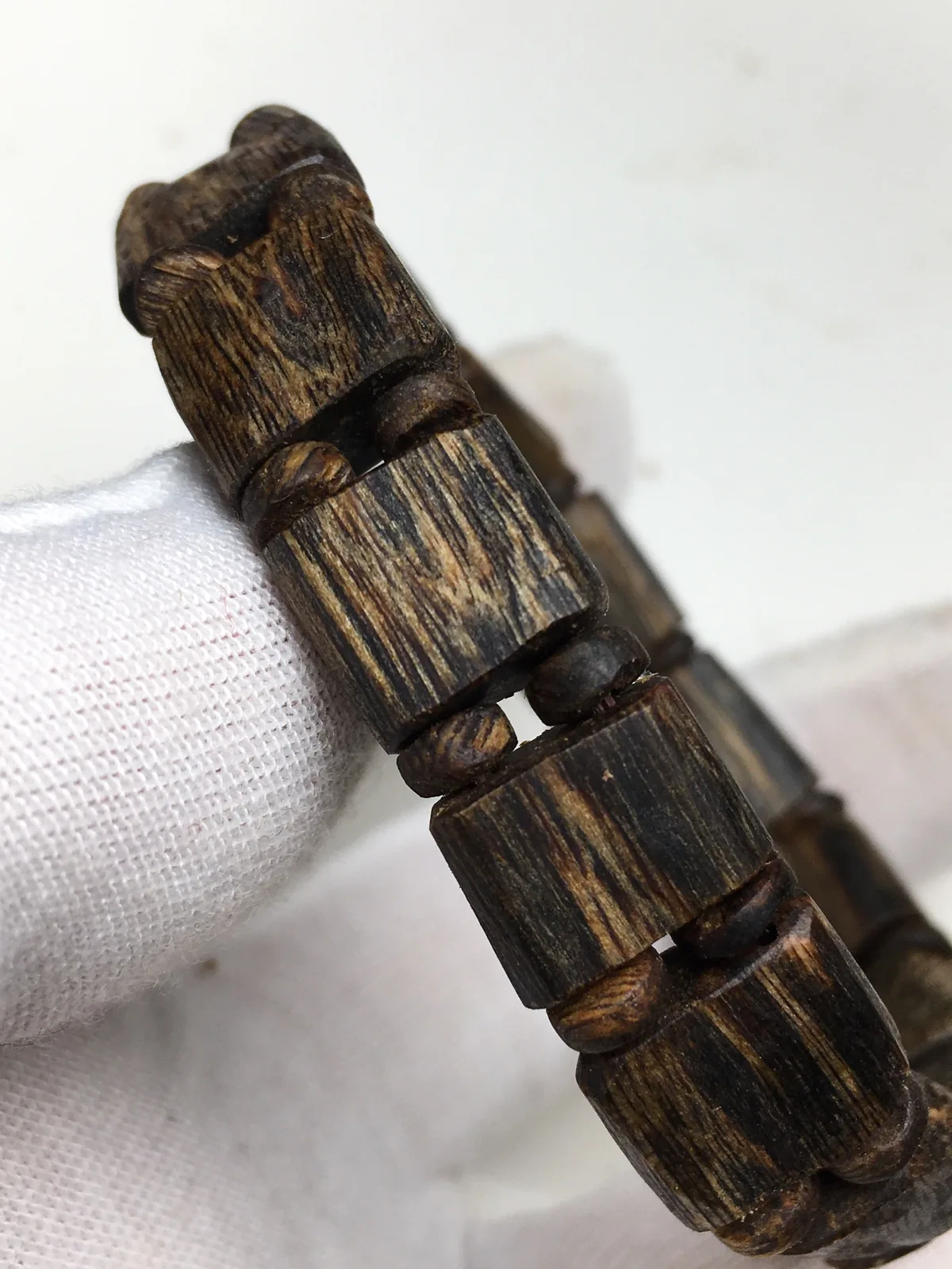 Agarwood Cube Bead Bracelet VI, second view