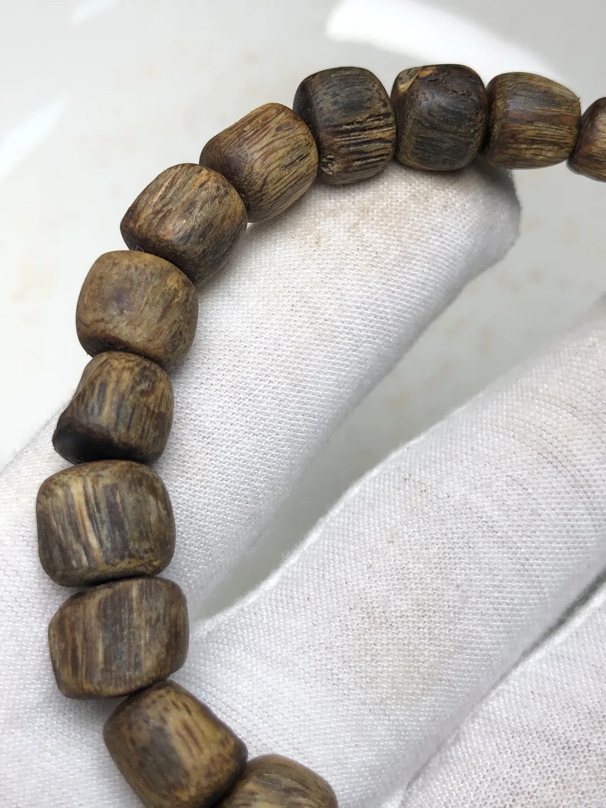Agarwood Cube Bead Bracelet VIII, second view