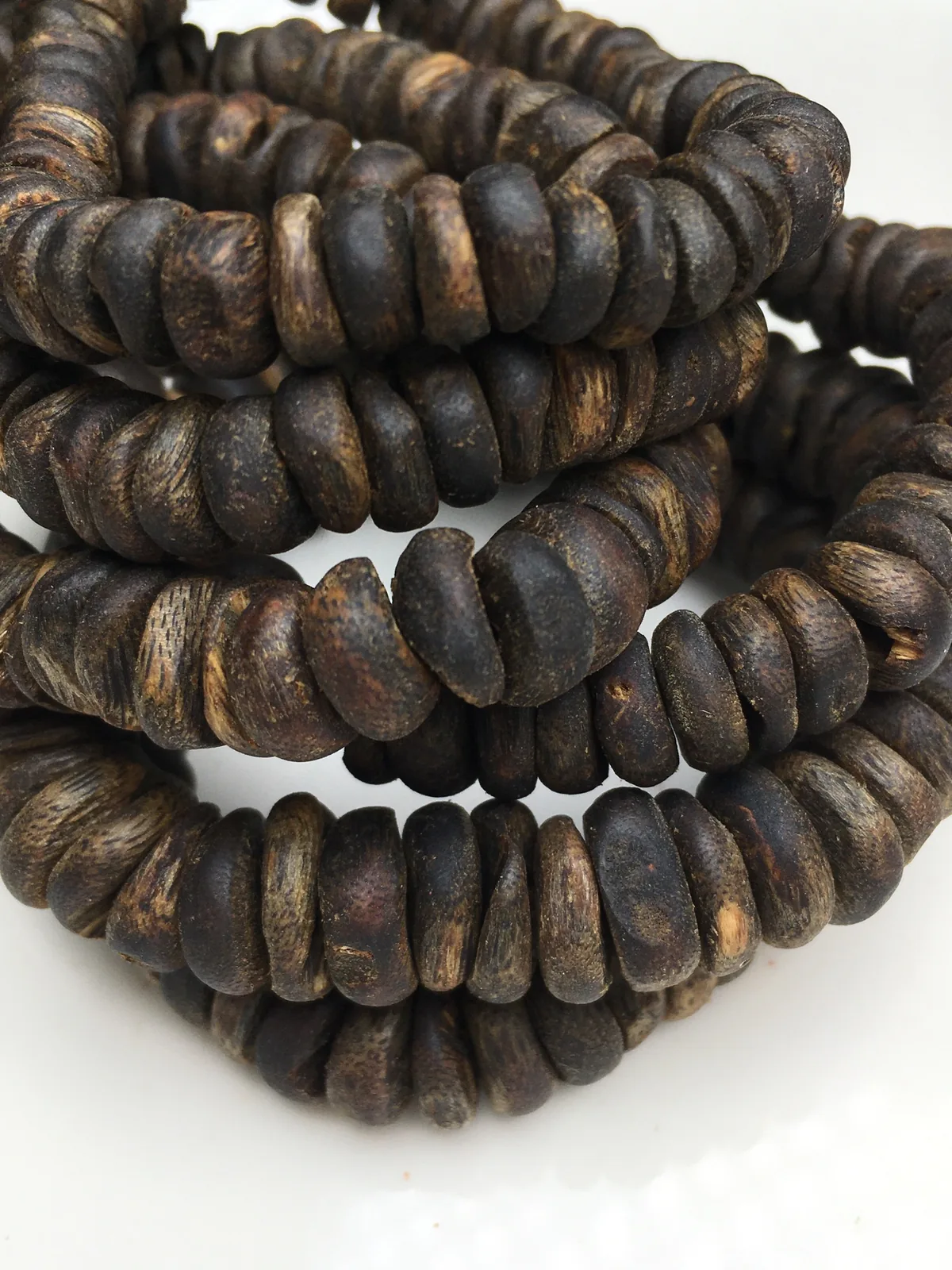 Agarwood Disc Bead Multi-Wrap Bracelet III, second view