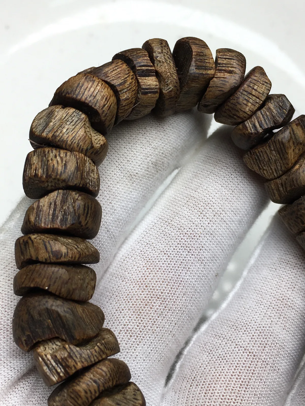 Agarwood Disc Bead Multi-Wrap Bracelet IV, second view