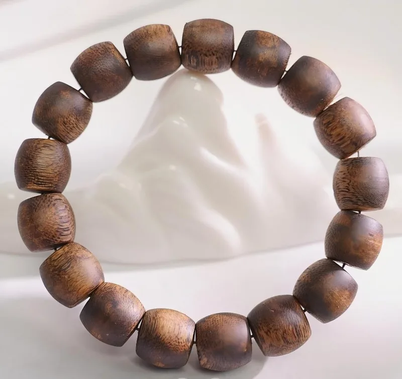 Agarwood Drum Bead Bracelet I, real photo