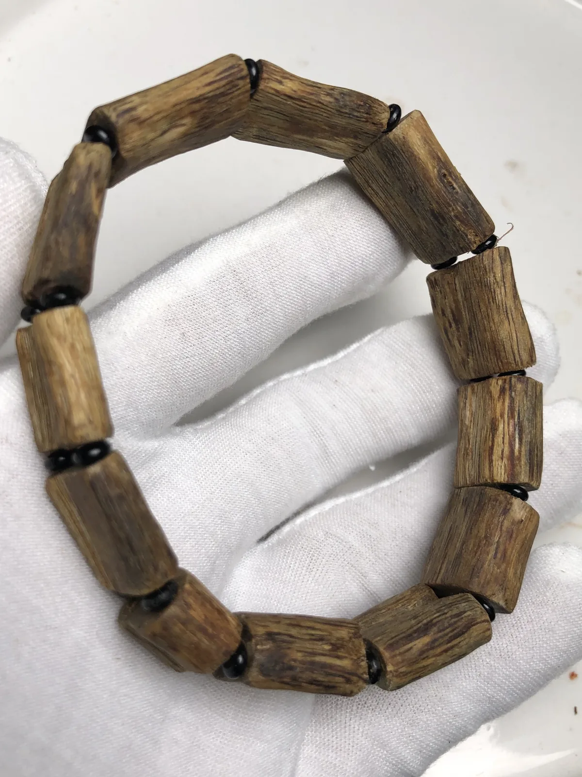Agarwood Long Barrel Bracelet I, real photo