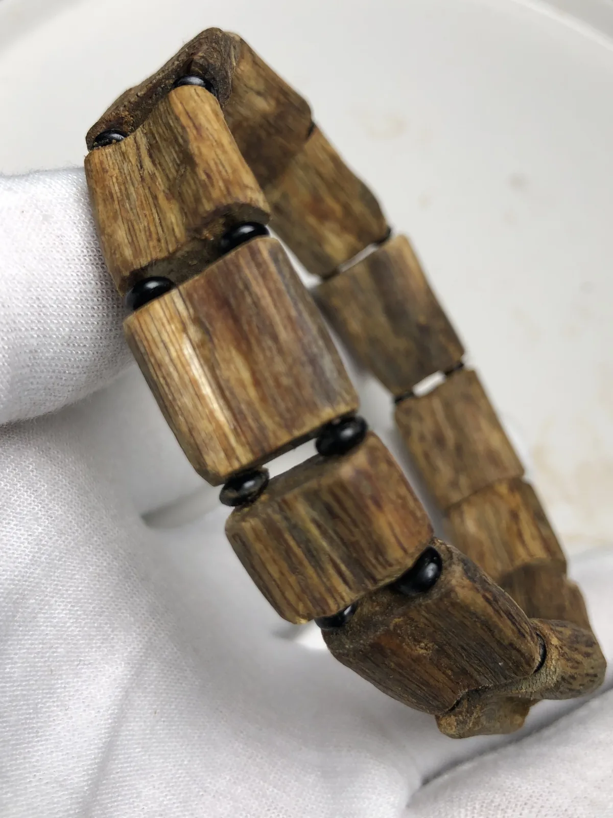 Agarwood Long Barrel Bracelet I, second view
