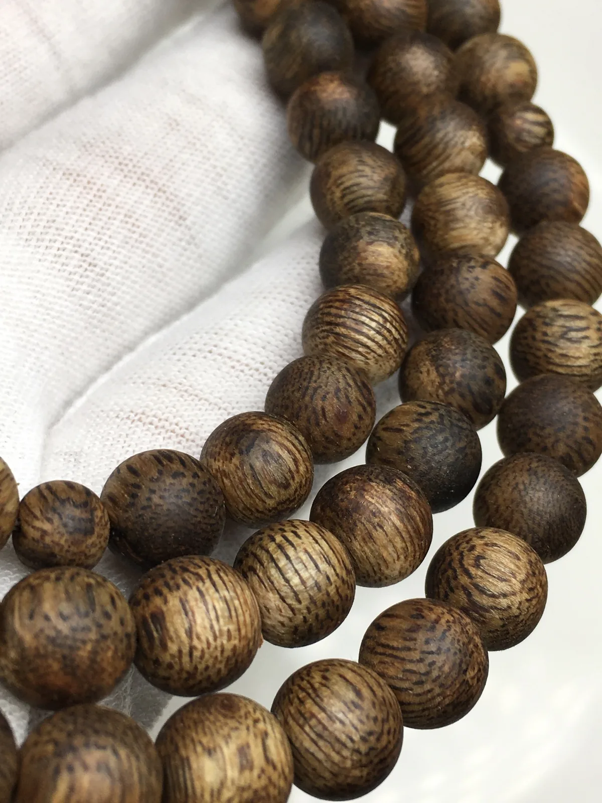 Agarwood Round Bead Multi-Wrap Bracelet III — photo 3 of 9