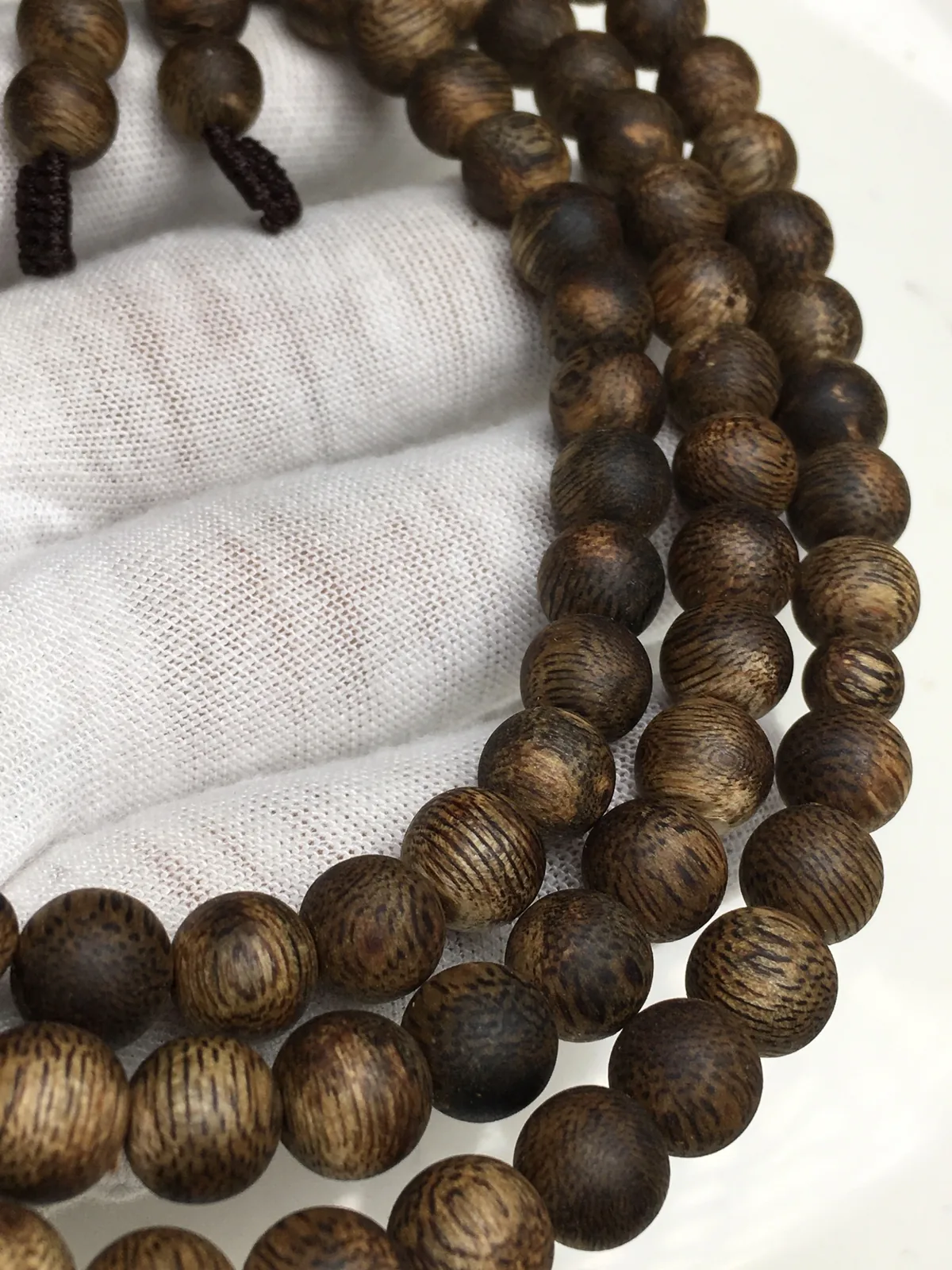 Agarwood Round Bead Multi-Wrap Bracelet III — photo 7 of 9