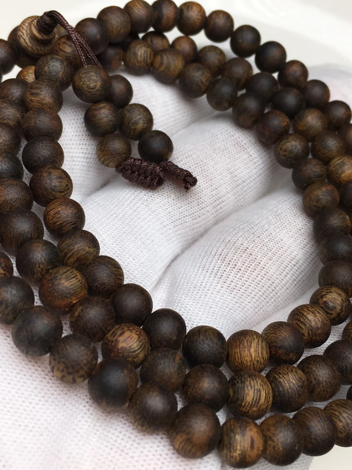 Agarwood Round Bead Multi-Wrap Bracelet IV — photo 3 of 9