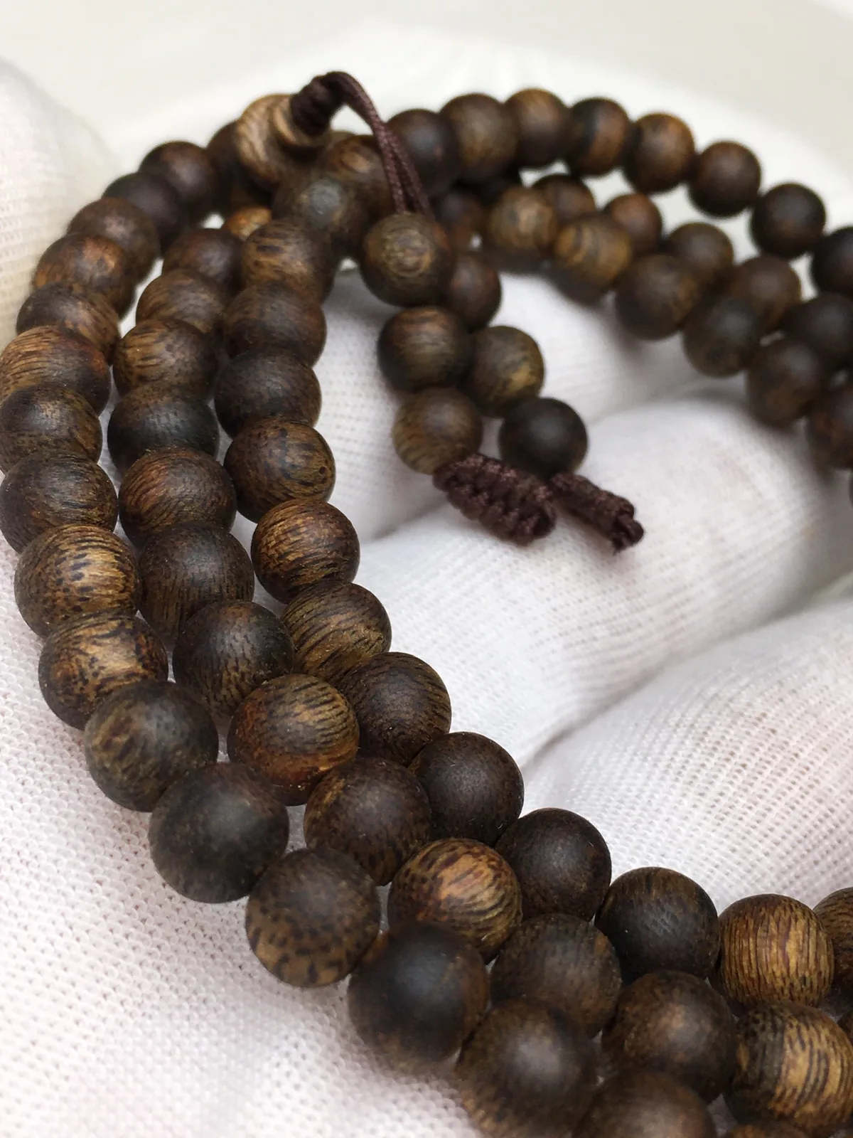 Agarwood Round Bead Multi-Wrap Bracelet IV — photo 5 of 9