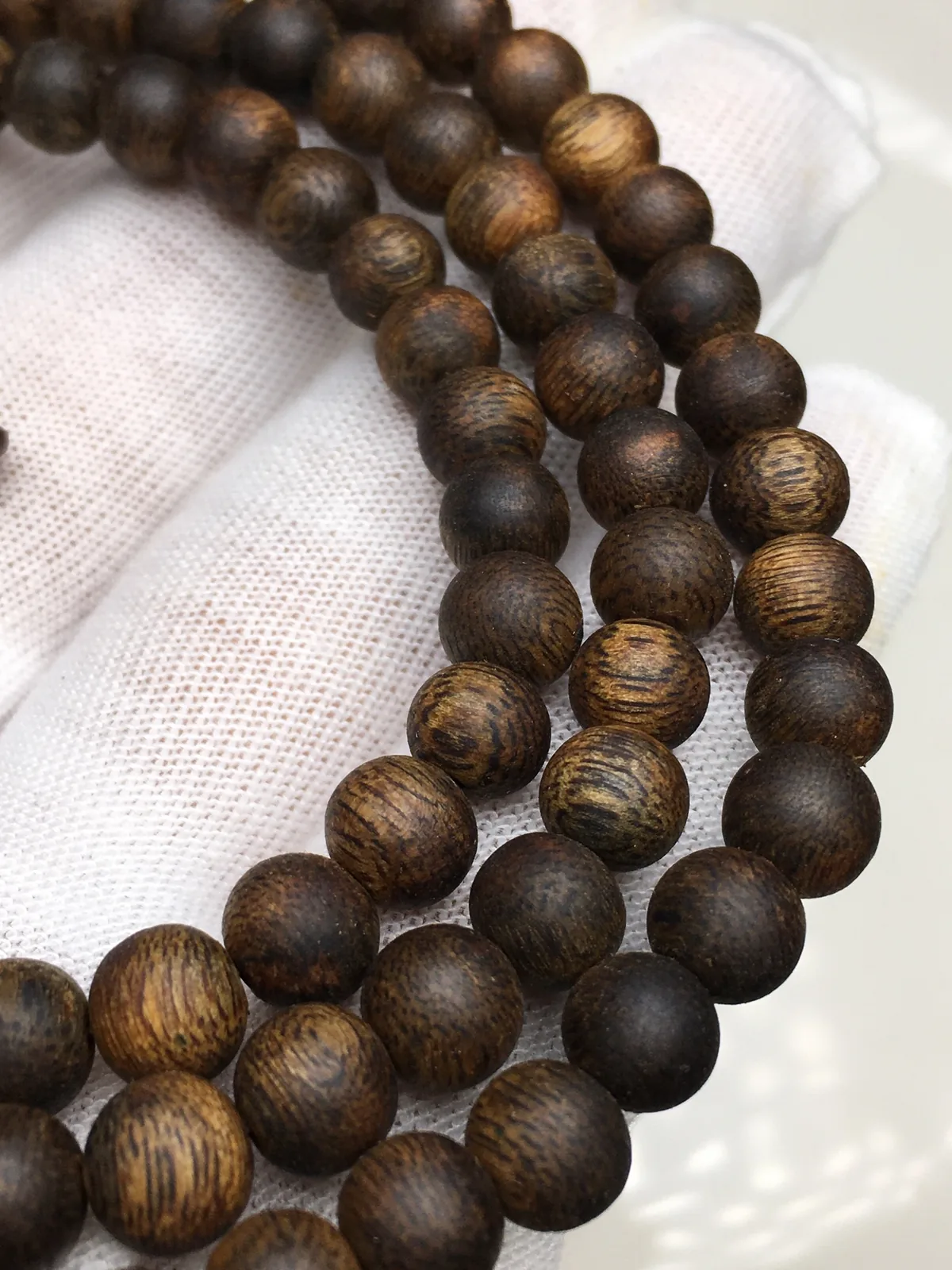 Agarwood Round Bead Multi-Wrap Bracelet IV — photo 7 of 9
