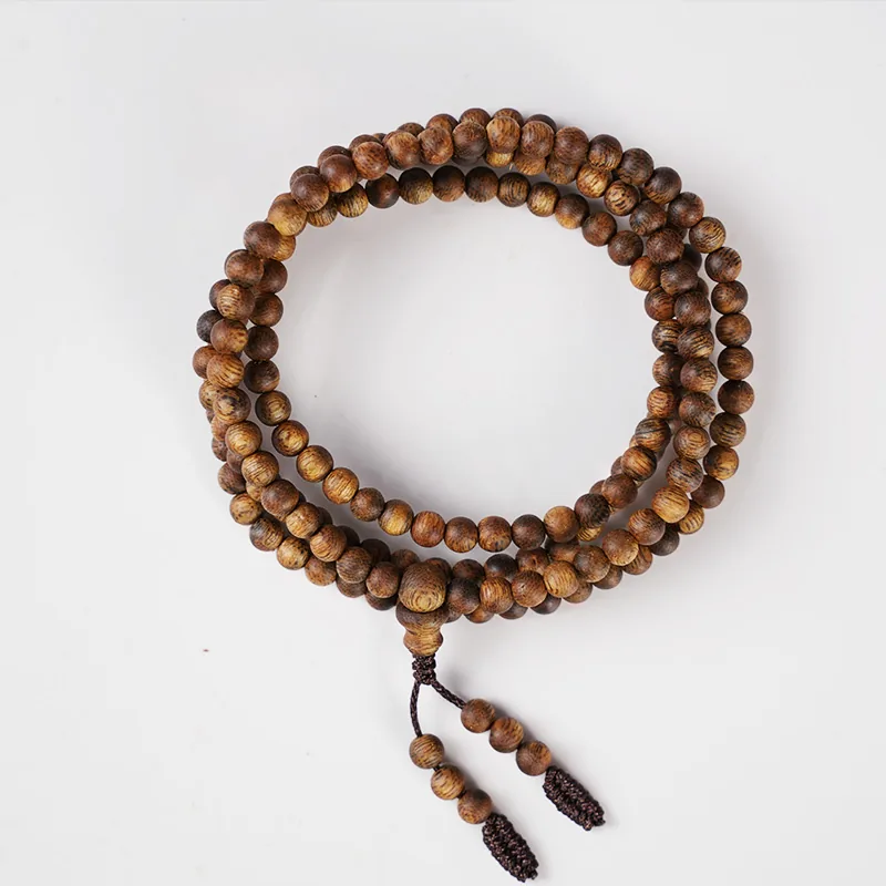 Agarwood Round Bead Multi-Wrap Bracelet V, real photo
