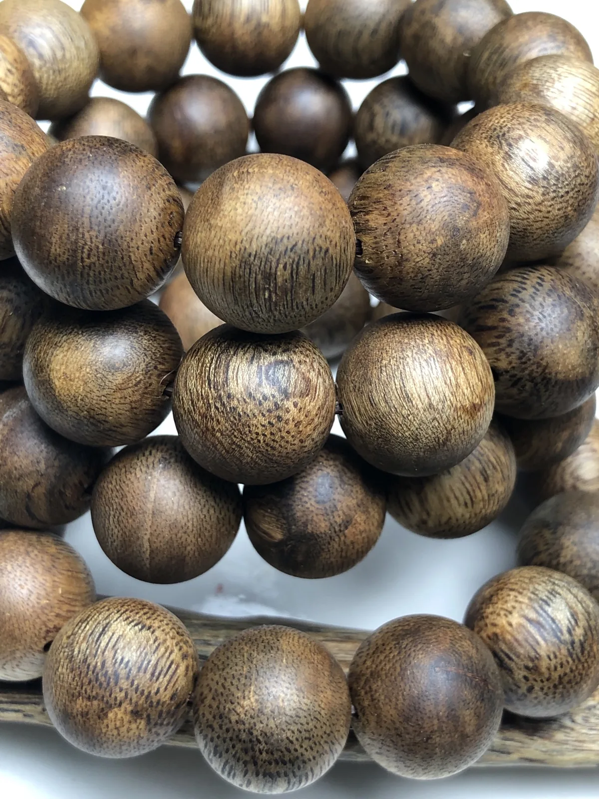 Agarwood Round Bead Bracelet III, real photo