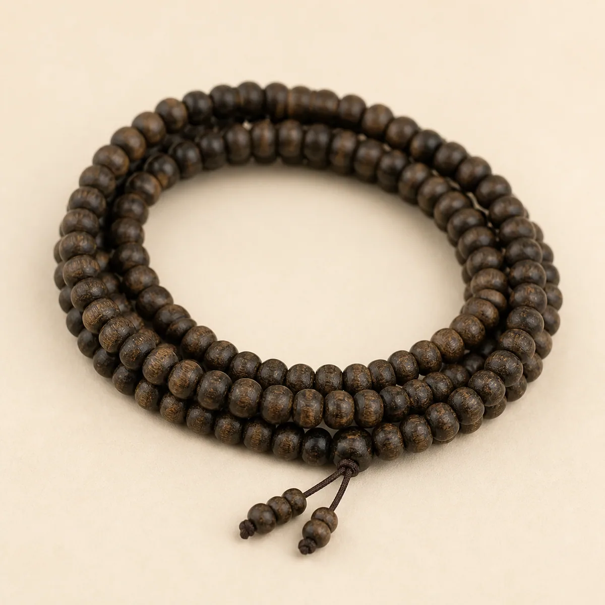 Agarwood Apple Bead Multi-Wrap Bracelet
