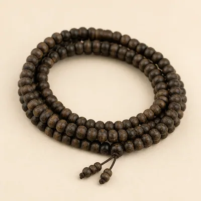 Agarwood Apple Bead Multi-Wrap Bracelet