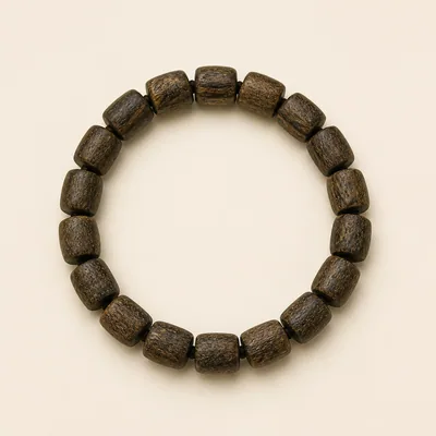 Agarwood Barrel Bead Bracelet III