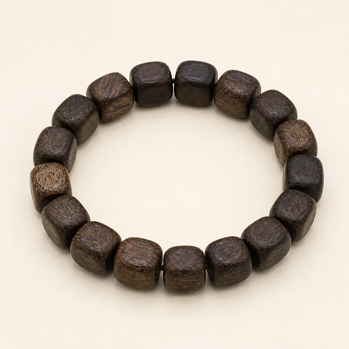 Agarwood Cube Bead Bracelet IX