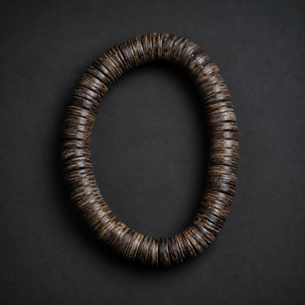 Agarwood Disc Bead Bracelet IV