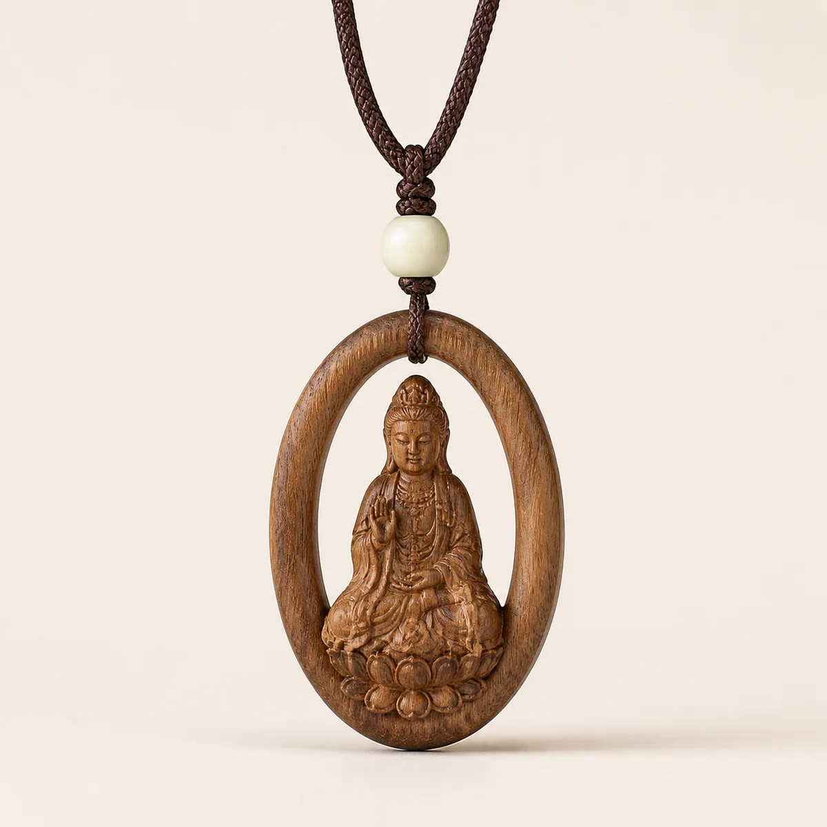 Agarwood Guanyin pendant, a keepsake gift