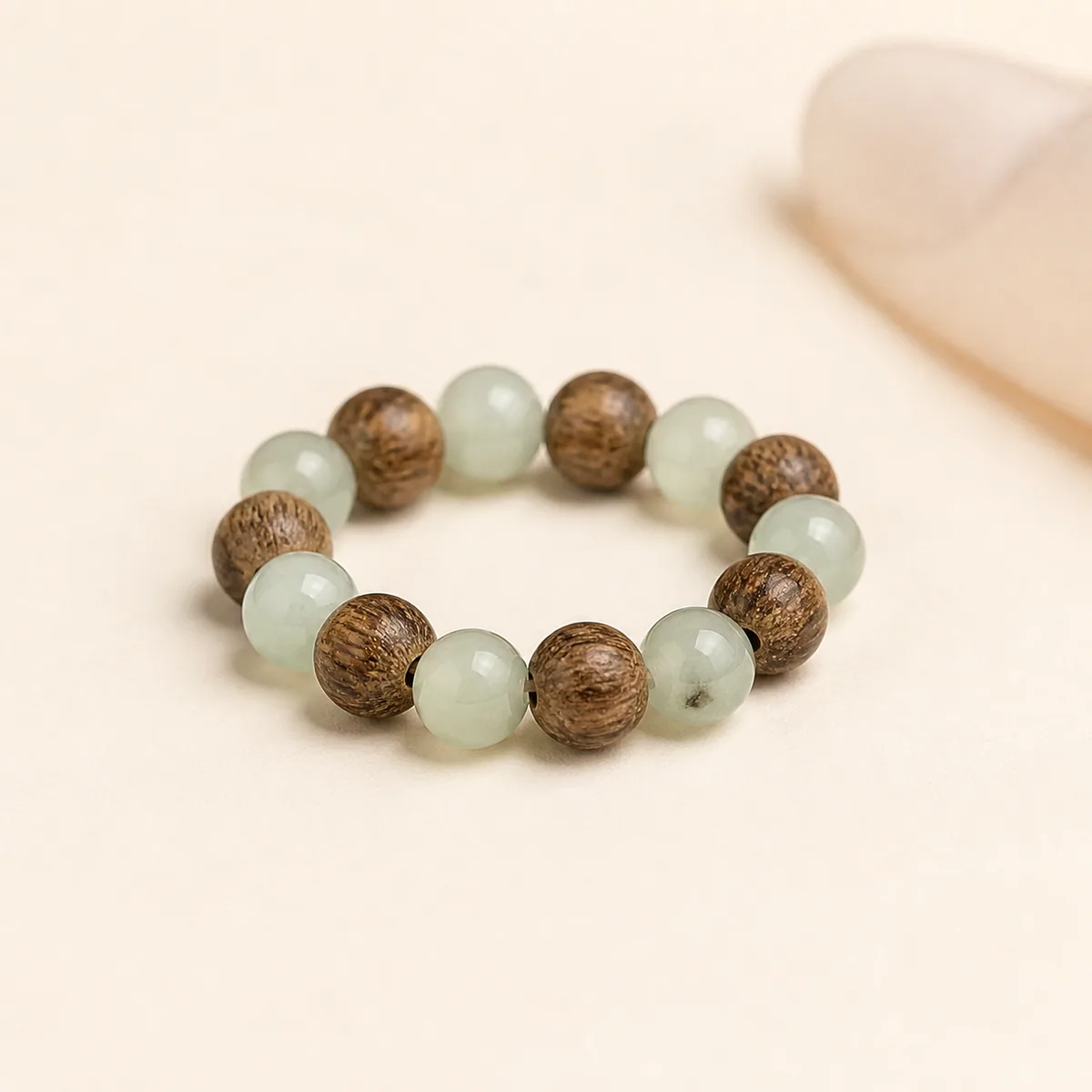 Agarwood & Hetian Jade Ring