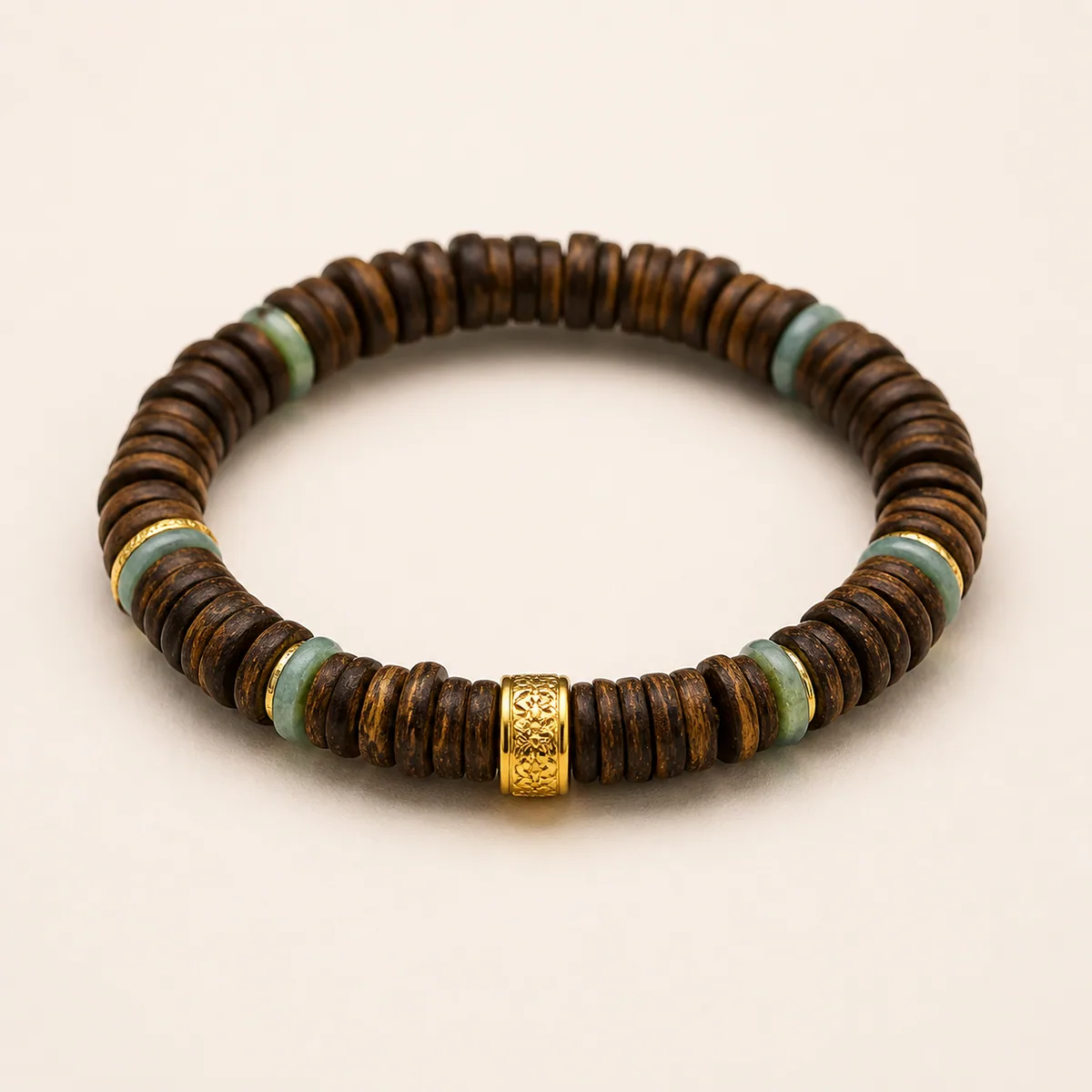 Agarwood & Jade Bracelet
