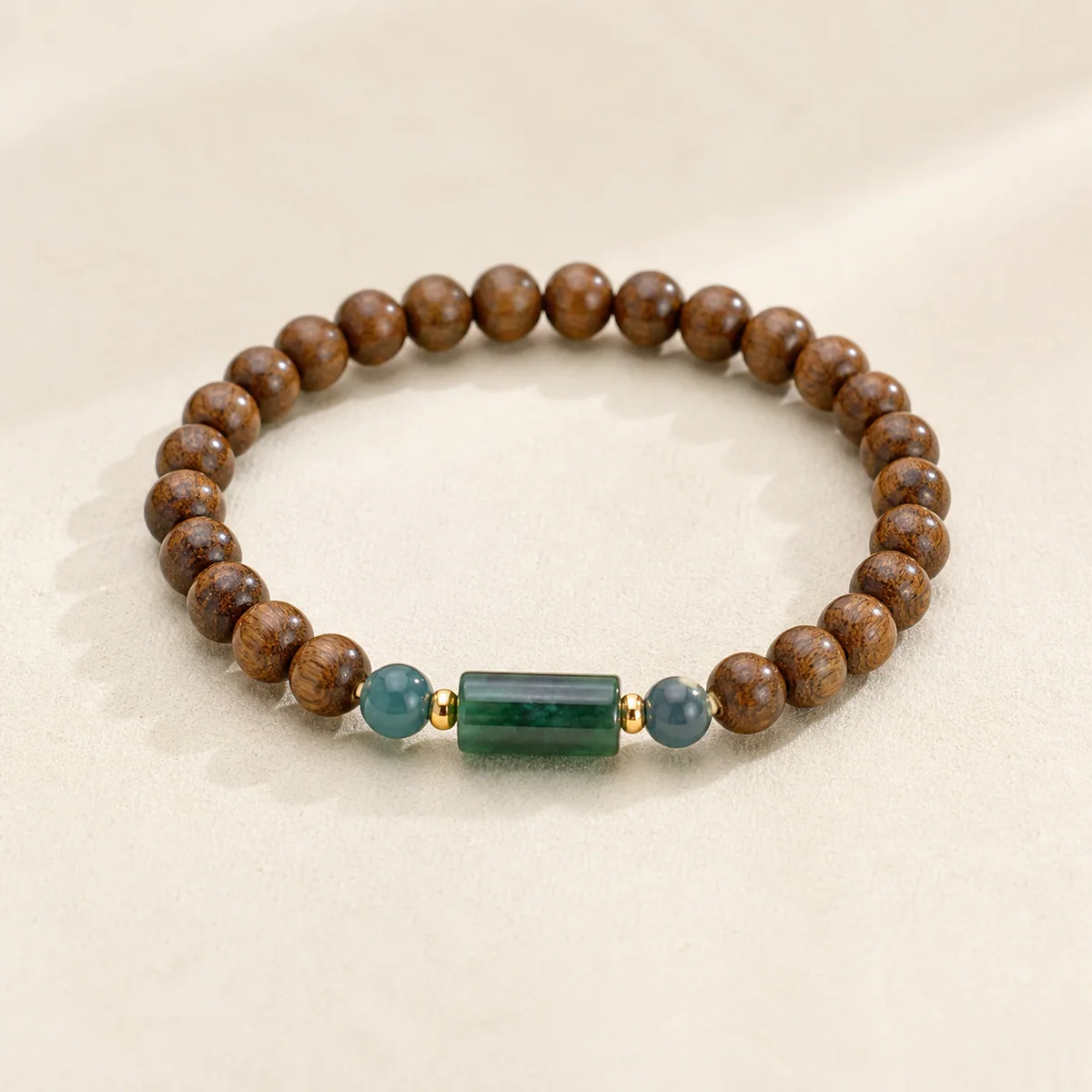 Agarwood & Jadeite Bracelet V