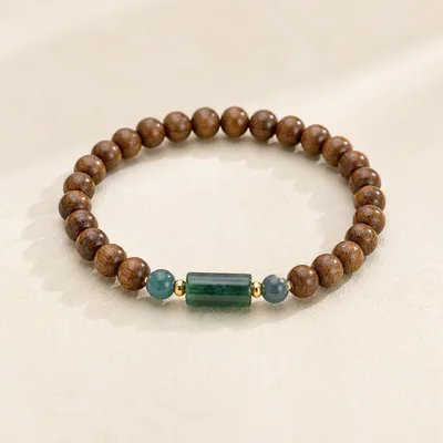 Agarwood & Jadeite Bracelet V