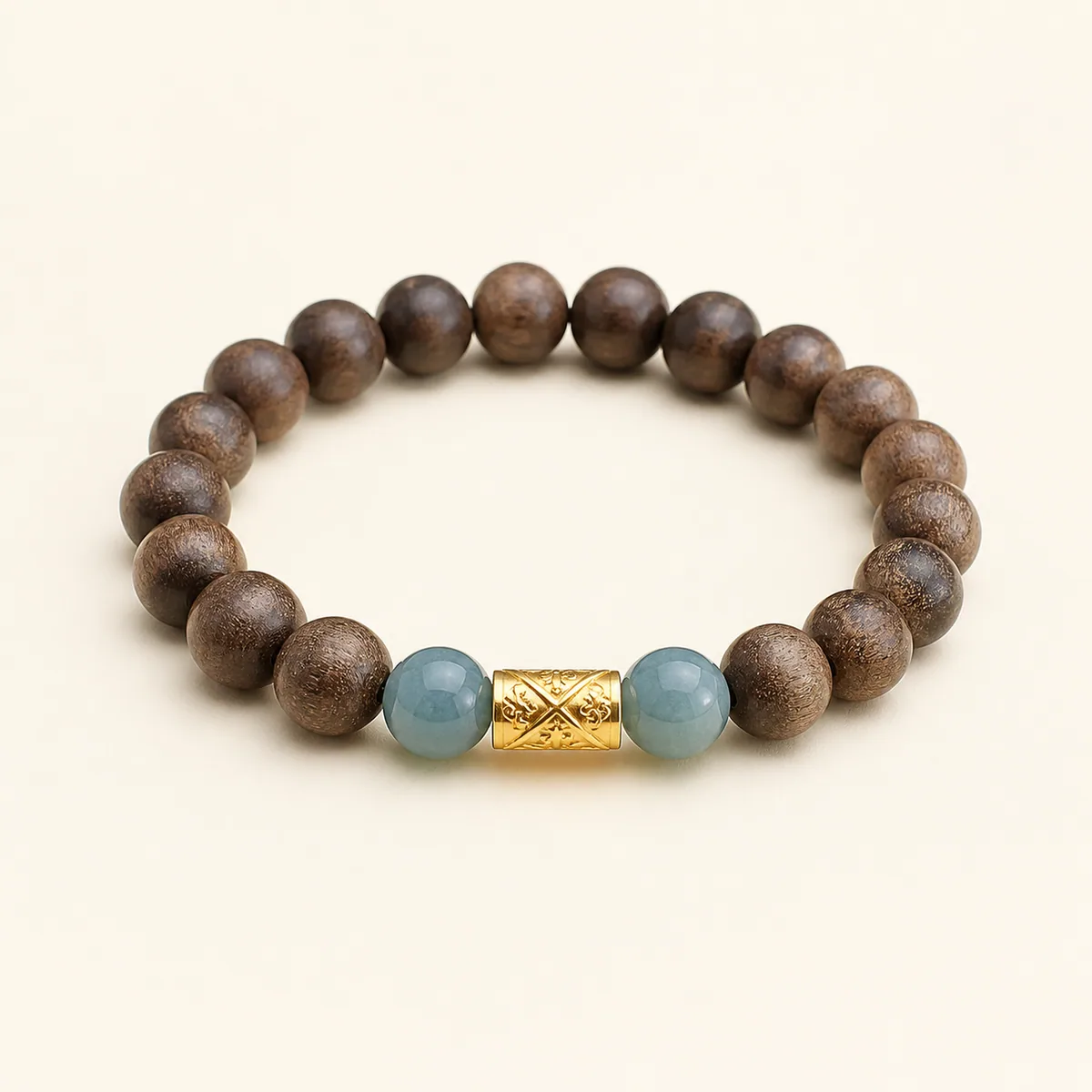 Agarwood & Jadeite Bracelet VII