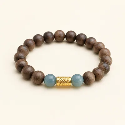 Agarwood & Jadeite Bracelet VII