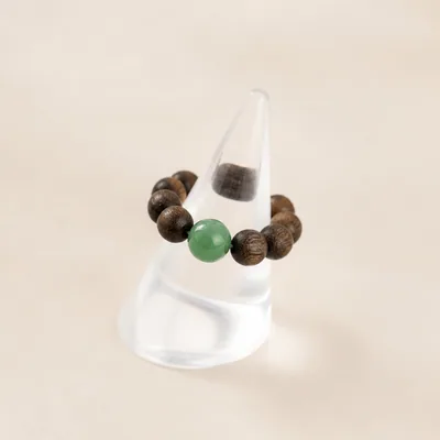 Agarwood & Jadeite Ring I