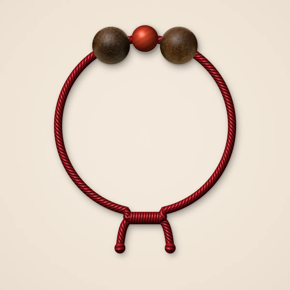 Agarwood & Nanhong Red String Bracelet