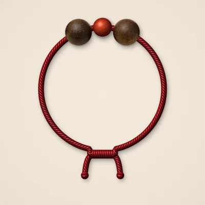 Agarwood & Nanhong Red String Bracelet