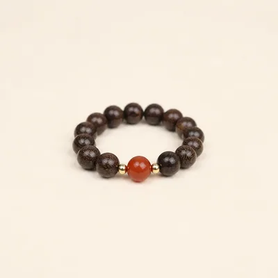 Agarwood & Nanhong Agate Ring II