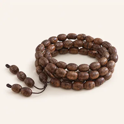 Agarwood Natural-Form Multi-Wrap Bracelet II