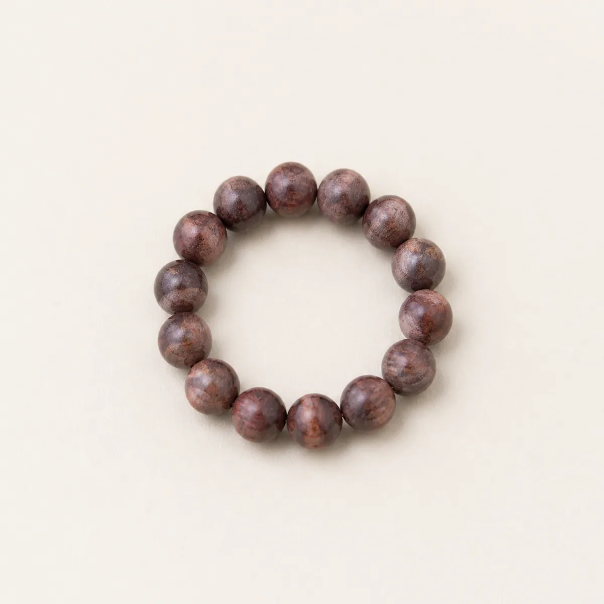 Agarwood Plain Round Bead Ring