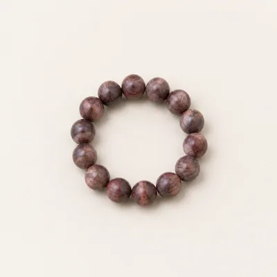 Agarwood Plain Round Bead Ring