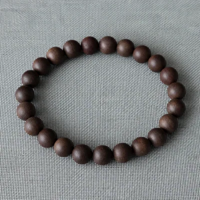 Agarwood Round Bead Bracelet IX