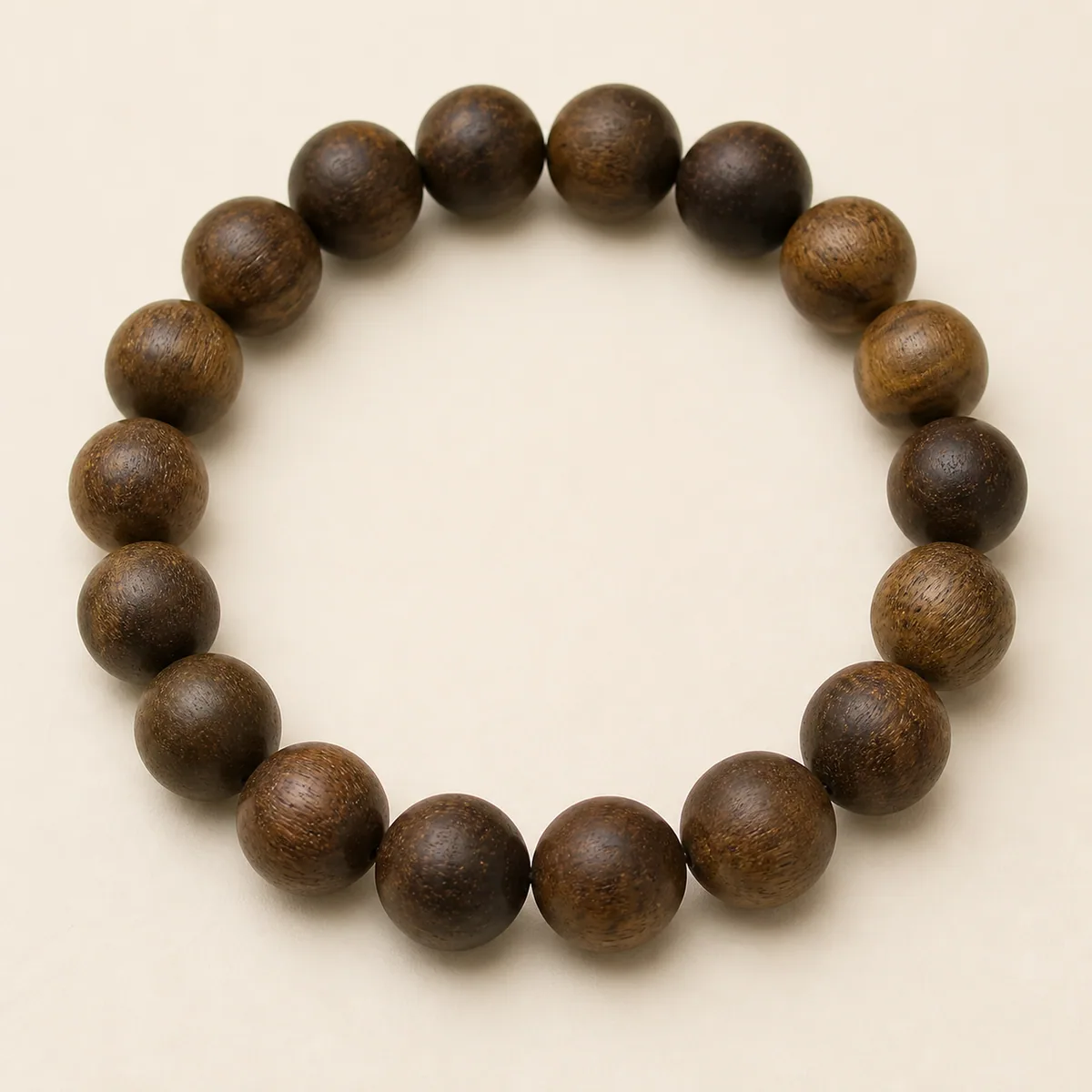 Agarwood Round Bead Bracelet VII