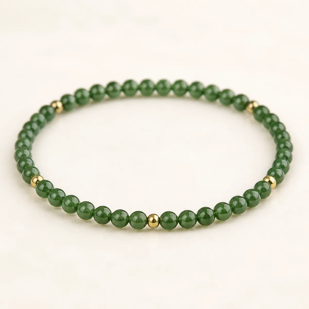 Jadeite Gold Bracelet