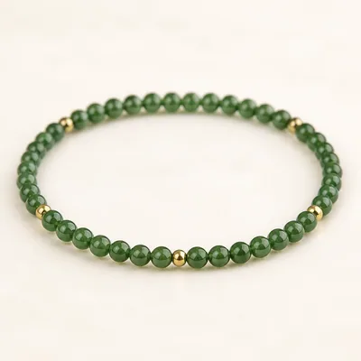 Jadeite Gold Bracelet